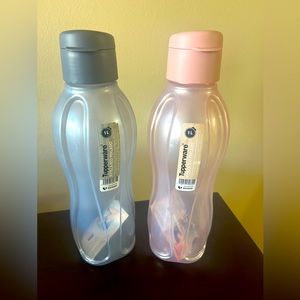 Beautiful Tupperware pearlescent thermos pink/silver